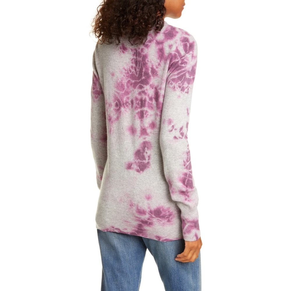 RAQUEL ALLEGRA Tie Dye Cashmere Slim Sweater Pink - Picture 2 of 15